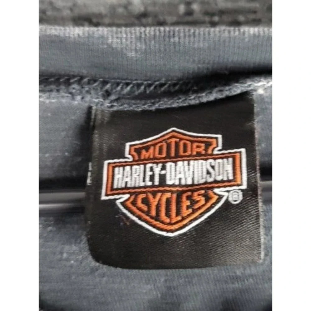 Vintage Y2K Harley Davidson Eagle Shirt Mens XXL Gray Roswell NM Grunge‎ Biker